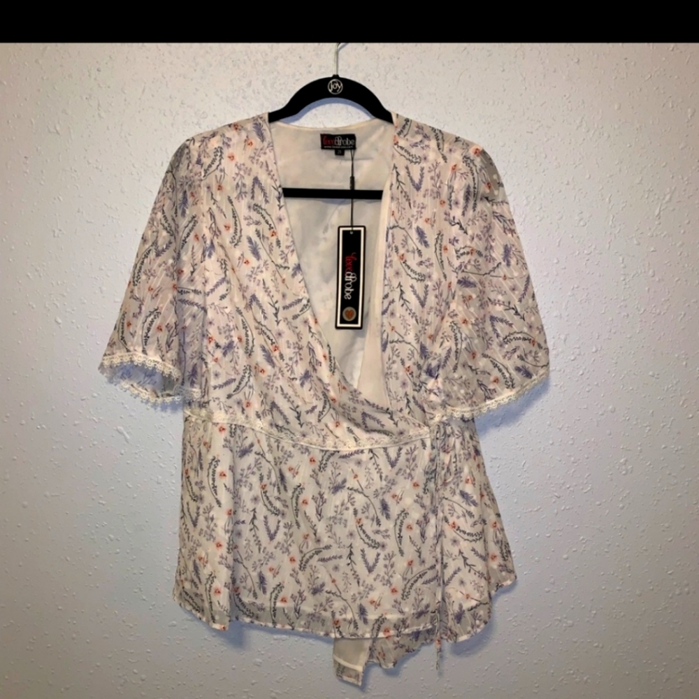 Floral wrap blouse
